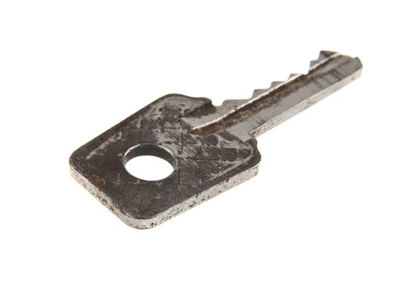 하얀 배경에 있는 오래 된 열쇠 — 스톡 사진