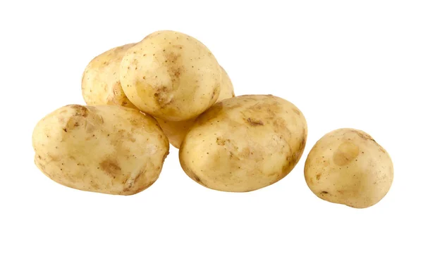 Beyaz arka planda patatesler — Stok fotoğraf
