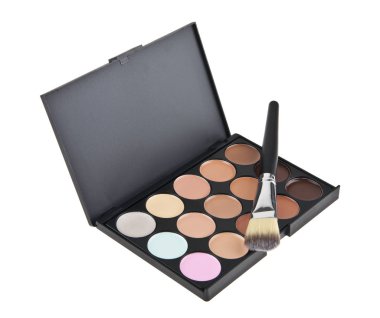 Beyaz arka plan üzerinde güzellik uzmanı