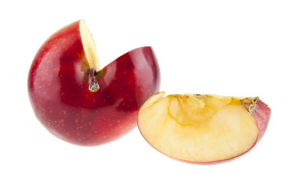 Manzanas rojas sobre fondo blanco —  Fotos de Stock