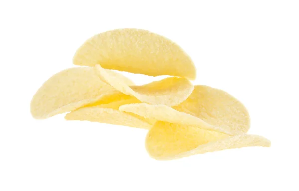 Chips på vit bakgrund — Stockfoto