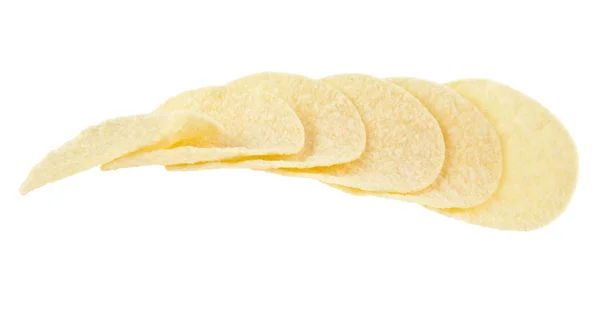 Chips auf weißem Hintergrund — Stockfoto