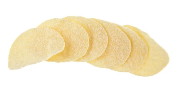 Chips auf weißem Hintergrund — Stockfoto