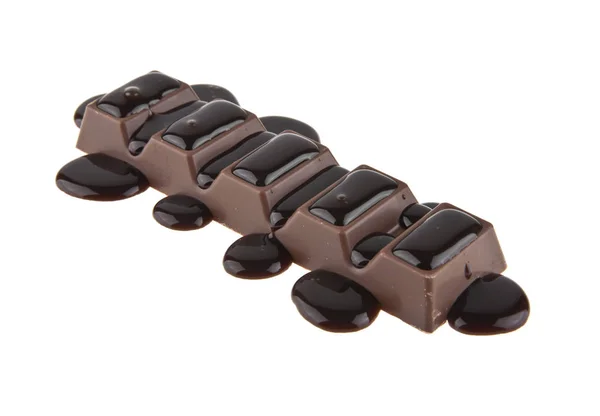Cioccolato su sfondo bianco — Foto Stock