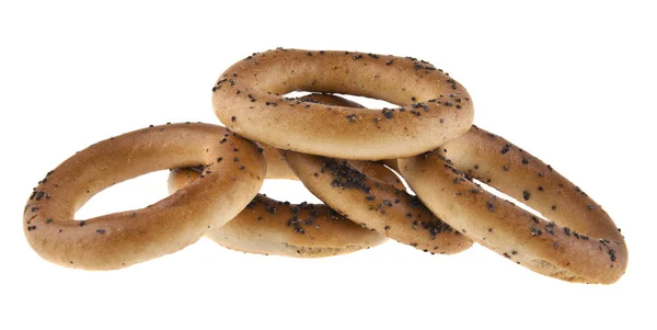 Beyaz zemin üzerine simit — Stok fotoğraf