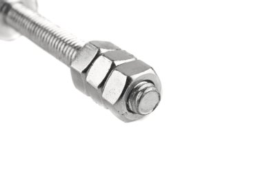 Beyaz arka plan üzerinde cıvata