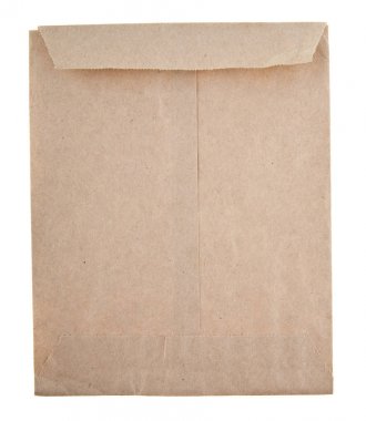 Beyaz arkaplanda kağıt zarf