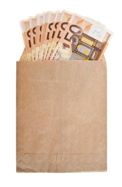 Kağıt zarf içinde Euro