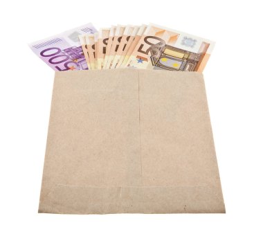 Kağıt zarf içinde Euro