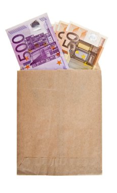 Kağıt zarf içinde Euro