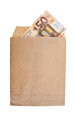 Kağıt zarf içinde Euro