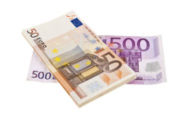 beyaz zemin üzerinde Euro