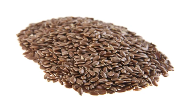 Flax seeds on white background — Stock Photo, Image