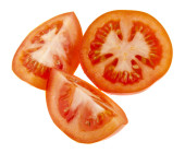 rajčata na bílém pozadí