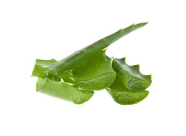 Beyaz arka plan closeup izole aloe