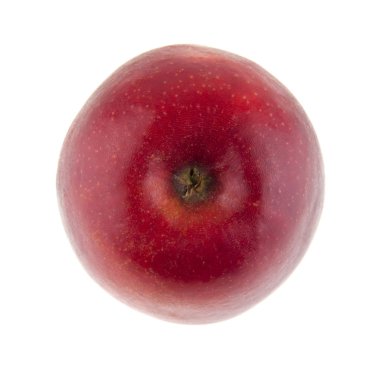 beyaz arkaplanda kırmızı elmalar