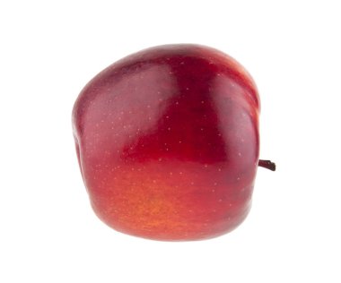 beyaz arkaplanda kırmızı elmalar