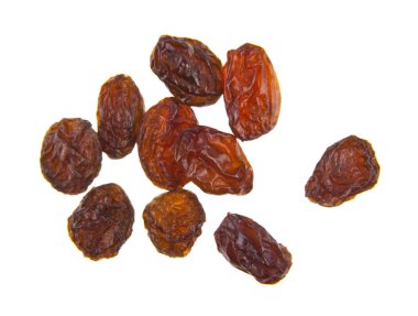 beyaz zemin üzerine kuru üzüm