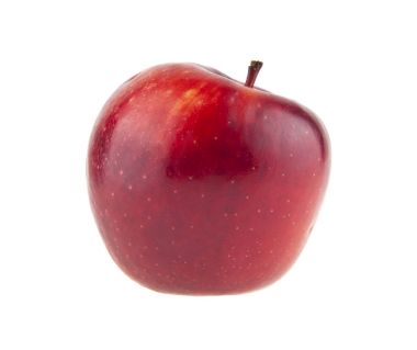 beyaz arkaplanda kırmızı elmalar