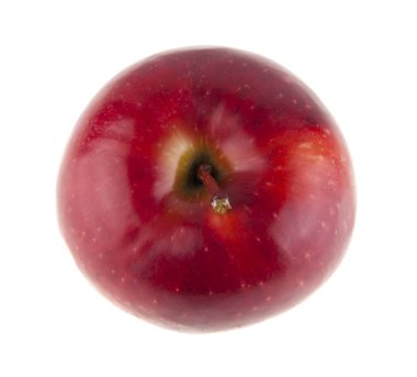 beyaz arkaplanda kırmızı elmalar