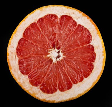 Turuncu Siyah arka plan closeup izole