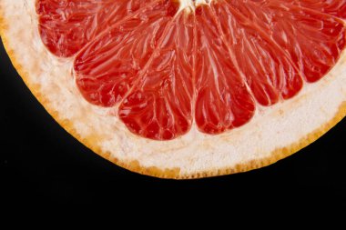 Turuncu Siyah arka plan closeup izole