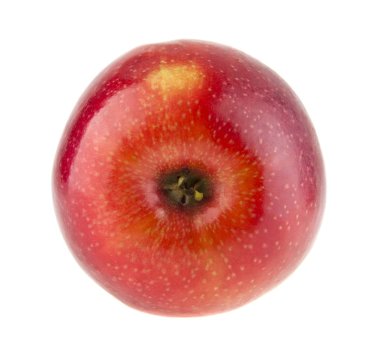 beyaz arkaplanda kırmızı elmalar