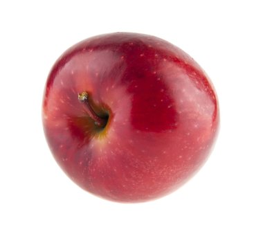 beyaz arkaplanda kırmızı elmalar