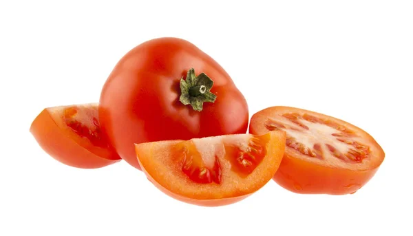 在白色背景上的西红柿 — 图库照片