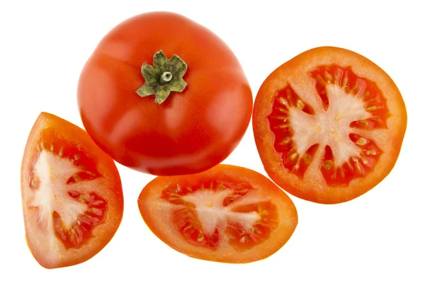 Tomatos на белом фоне — стоковое фото