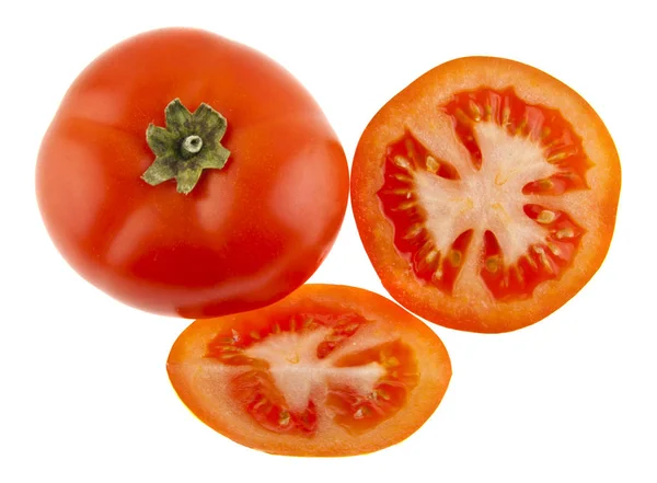 Tomatos на белом фоне — стоковое фото