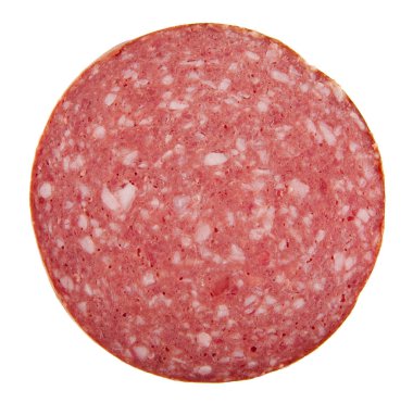 beyaz arkaplanda sosis