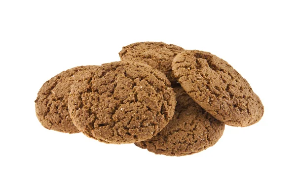 Havregryn cookies på vit bakgrund — Stockfoto