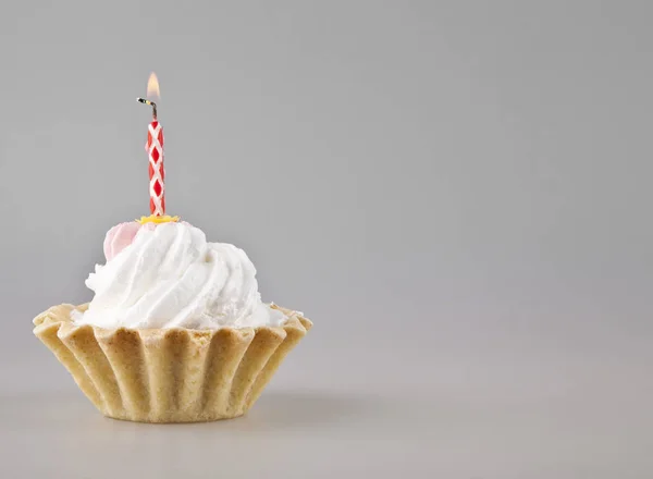 Torta con candela — Foto Stock