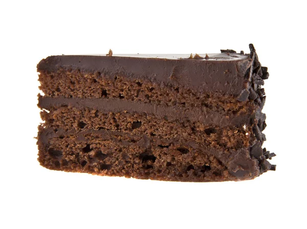 Čokoládový dort na bílém pozadí — Stock fotografie