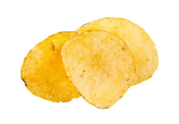 Chips em fundo branco — Fotografia de Stock