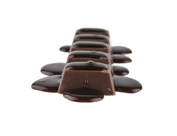 Cioccolato su sfondo bianco — Foto Stock