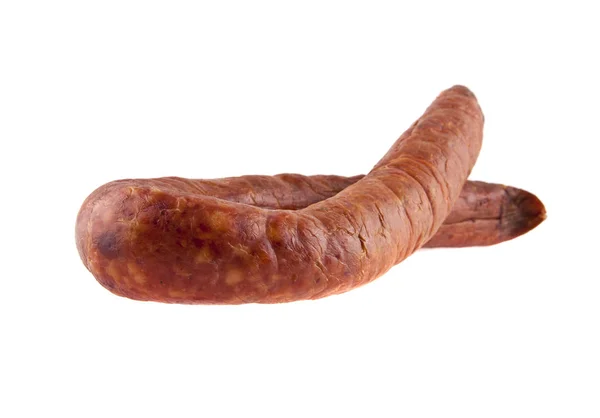 Sausage on white background — Stock Photo, Image