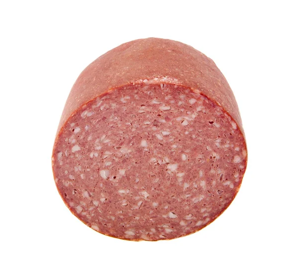 Salsiccia su sfondo bianco — Foto Stock