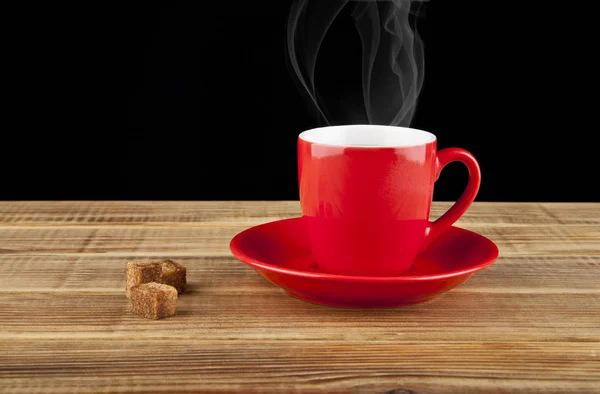 Xícara vermelha de café — Fotografia de Stock