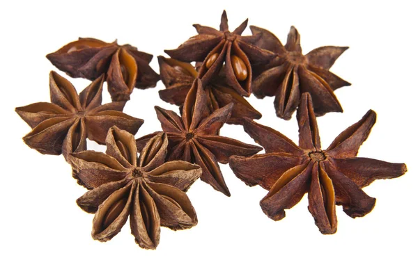 Star anise spice isolated on white background closeup — Stock Photo, Image