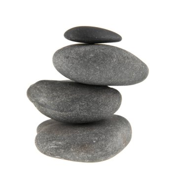 Beyaz arkaplanda taş