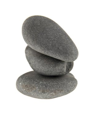 Beyaz arkaplanda taş