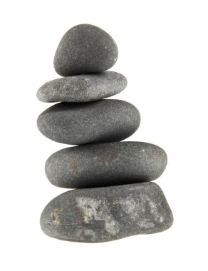 Beyaz arkaplanda taş