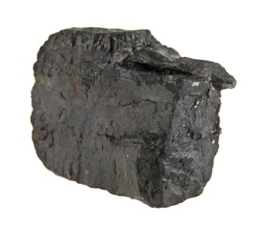 Beyaz arka plan üzerinde kömür