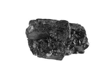 Beyaz arka plan üzerinde kömür