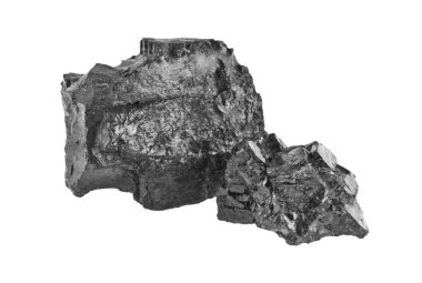 Beyaz arka plan üzerinde kömür