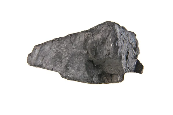 Kohle auf weißem Hintergrund — Stockfoto