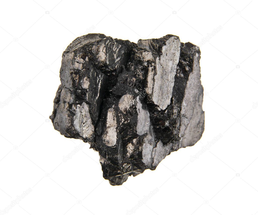 coal on white background