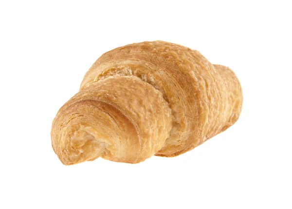 Croissant, izolované na bílém pozadí closeup — Stock fotografie